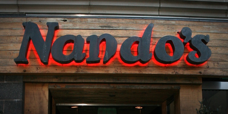 General view of a Nando's branch in central London.