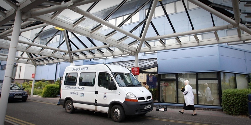 A general view of Edinburgh's Western General Hospital visited by Scottish Health Secretary Nicola Sturgeon today.