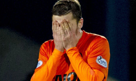 Paul Paton hangs his head as Dundee Utd suffer a 3-0 defeat to Ross County