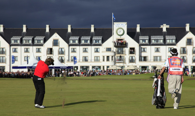 Bernhard Langer on the 18th during the final round of the Senior Open at Carnoustie back in July 2010.