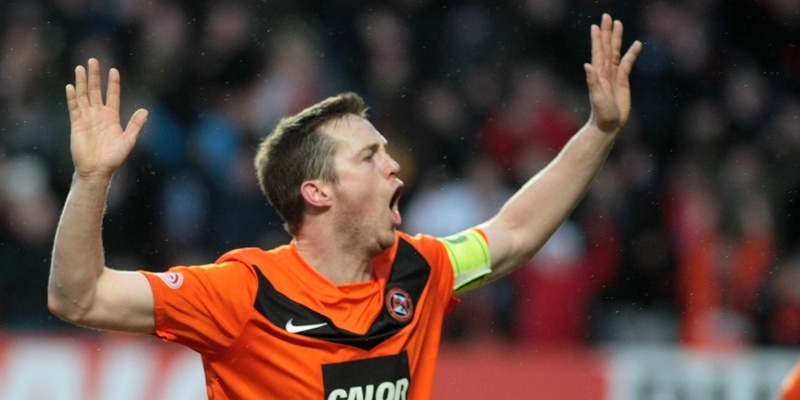 Kim Cessford, Courier - 24.12.11- Clydesdale Bank Scottish Premier League -  Dundee United v Hibs at Tannadice - Jon Daly celebrates his first goal