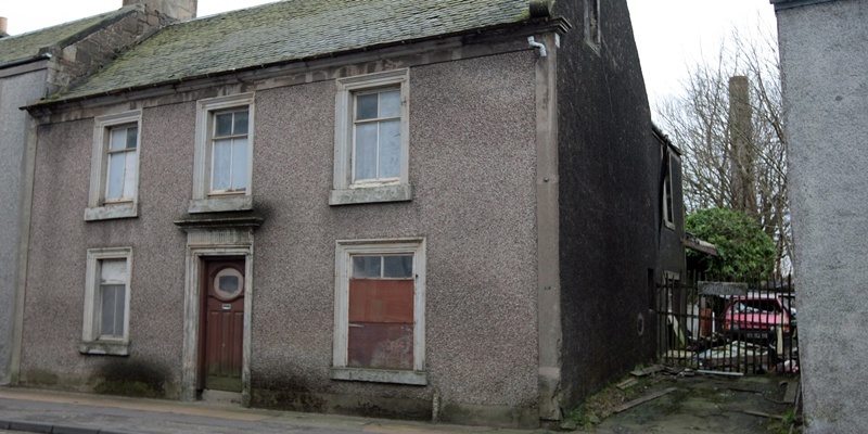 Kim Cessford, Courier - 10.01.12 - pictured is 222 High Street, Leslie which is to be the subject of a compulsory purchase order after lying derelict for many years