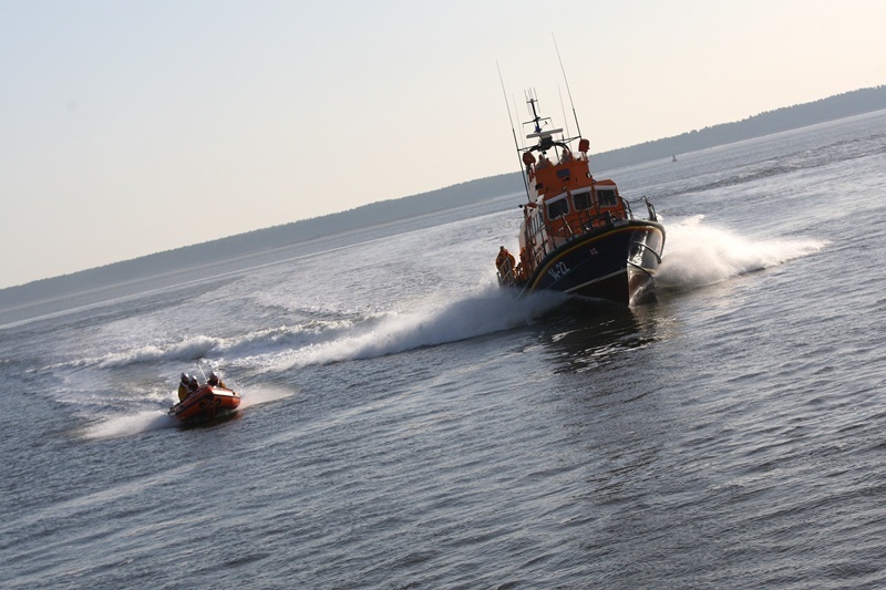 Kris Miller, Courier, 07/02/12. Picture today at Broughty Ferry Lifeboat, RNLI. Broughty Ferry Lifeboat station has once again been named as the busiest in Britian. Pic shows the two boats on the Tay.