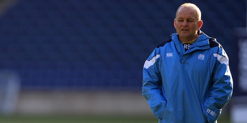 Scotland coach Andy Robinson during the training session at Murrayfield, Edinburgh.