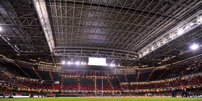 A general view of the roof at the Millennium Stadium