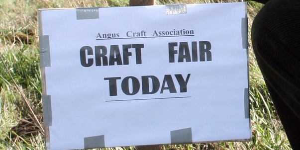 Geoff Riley, Chairman of Angus Crafters Association was dismayed to find a large number of roadside signs advertising the weekends event at Letham were removed.