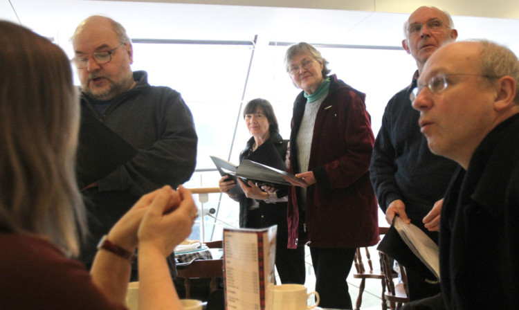 The singing starts at the Weavers Cafe in Central Library.