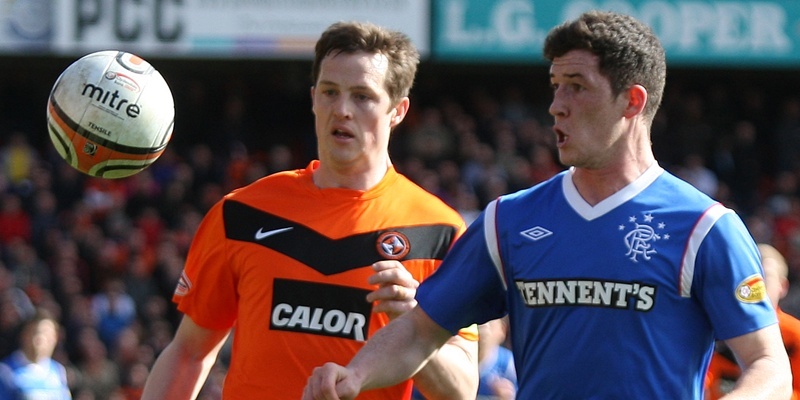 Kris Miller, Courier, 17/03/12. Dundee Utd V Rangers. Daly chases every ball.