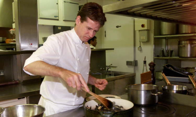 Andrew Fairlie in the kitchen at Gleneagles Hotel.