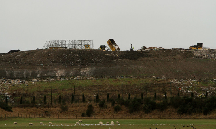 The landfill site, viewed from near the Melville Lodges roundabout.