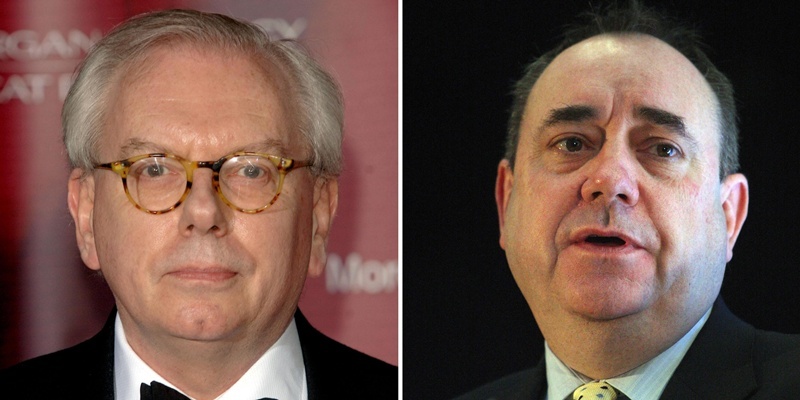 File photos of First Minister Alex Salmond (right) and historian David Starkey, as the popular historian was condemned for comparing Scottish First Minister Alex Salmond with Adolf Hitler.