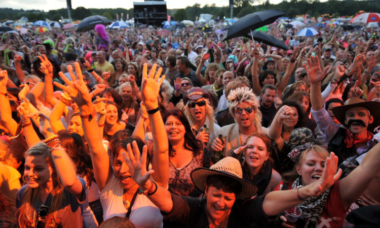 Rewind revellers in the grounds of Scone Palace.