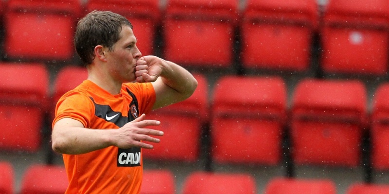 Gareth Jennings , St Johnstone v Dundee Utd, Rankin celebrates his goal