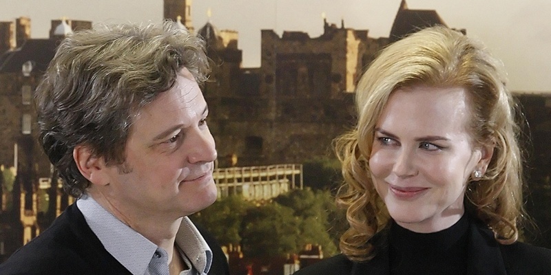 Colin Firth and Nicole Kidman during a photocall at Waverley Gate in Edinburgh, Scotland, to announce the start of principal photography of Jonathan Teplitzky's film The Railway Man.