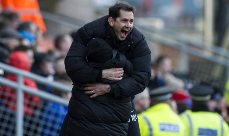 Jackie McNamara's United career started with a 3-0 win over Rangers in the Scottish Cup a year ago.