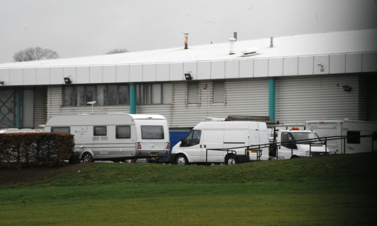 Nearly a dozen Travellers caravans have reappeared on an area of land at Charles Bowman Avenue.