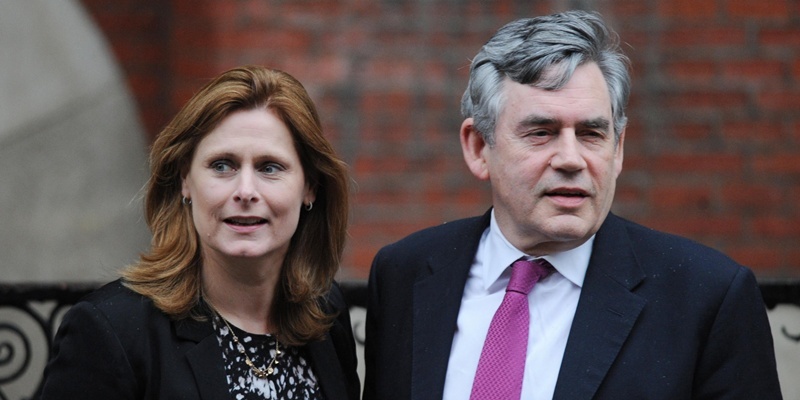 Former Prime Minister Gordon Brown and his wife Sarah arrive at the Royal Courts of Justice, London, to attend the Leveson Inquiry, as the investigation into media standards enters its most politically-charged week.