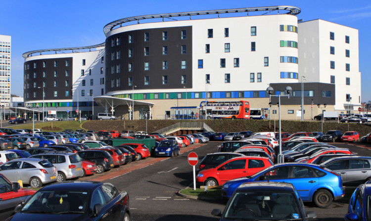 One of the car parks at Victoria Hospital in Kirkcaldy.