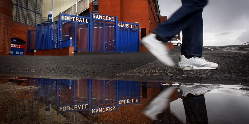 General view of Ibrox Stadium in Glasgow as Rangers administrators warn attempts to rebuild the crisis club have been seriously undermined.