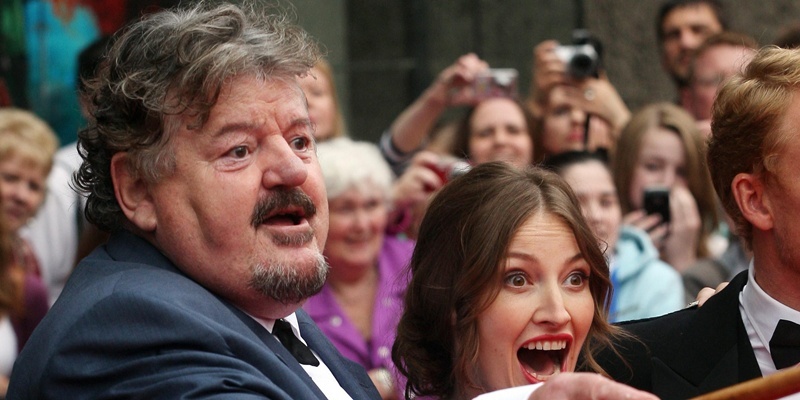 Robbie Coltrane and Kelly Macdonald arriving at the film premiere for Brave at the Festival Theatre in Edinburgh.