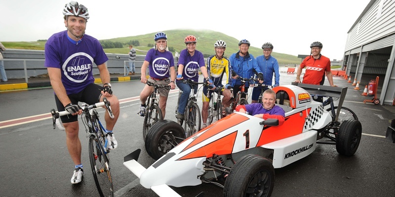 Mark Beaumont at Knockhill ENABLE Scotland event launch