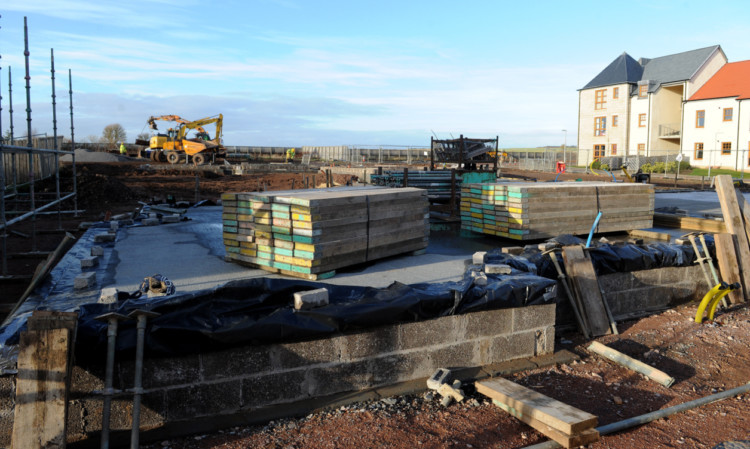 Work is underway on the housing development at Balcomie Green.