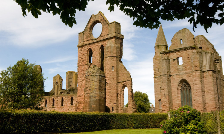 Beautiful backdrop: Arbroath Abbey.