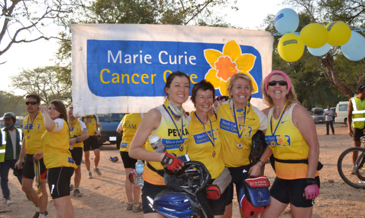 From left: Petra McMillan, Josie Johnston, Jenni Samson and Brenda Hally have raised more than £12,000 for Marie Curie Cancer Care in the Dundee postcode area.