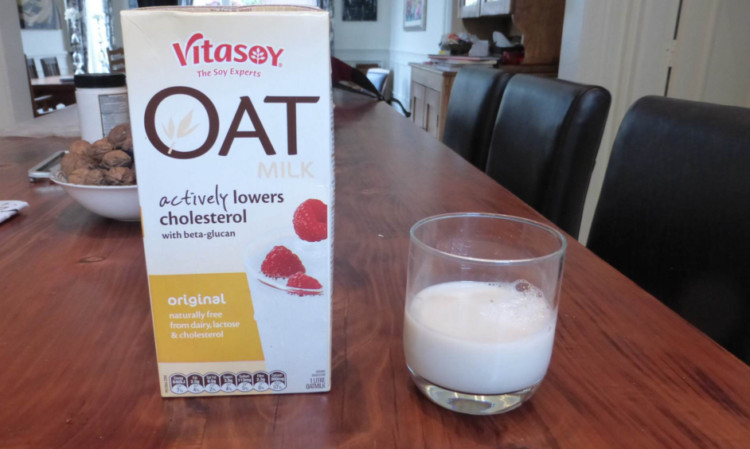 Oat milk contains Beta-glucan which can help efforts to lower cholesterol.