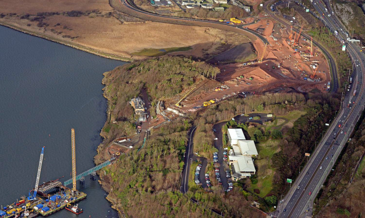 Drivers on the Forth Road Bridge have been warned to not be distracted by the visible progress of the Queensferry Crossing.