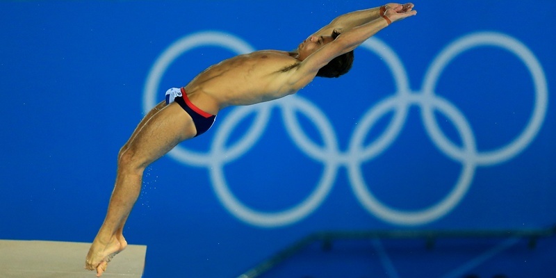 Great Britain's Tom Daley in action during the Men's 10m Platform Final at the Aquatics Centre, London at the Aquatics Centre, London.