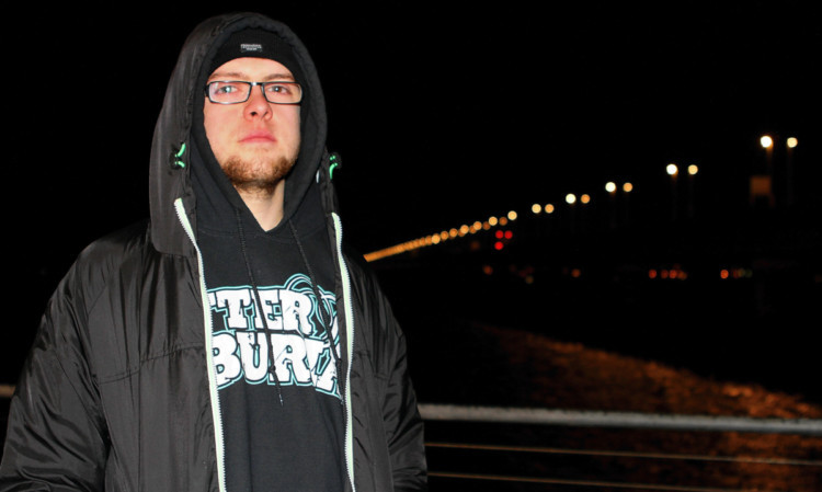 Poul Thomassen back near the scene of his heroic rescue.
