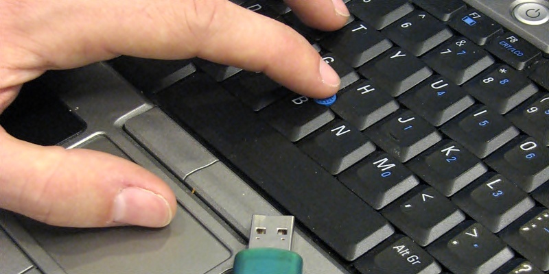 File photo dated 22/08/08 of a memory stick on a laptop computer.