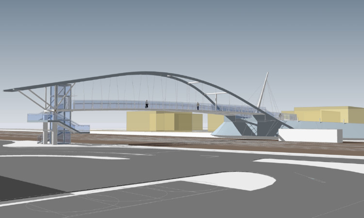 The footbridge will connect Riverside Drive with Perth Road.