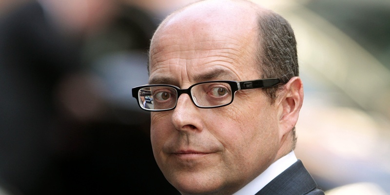 BBC political journalist Nick Robinson at No 10 Downing Street in central London.