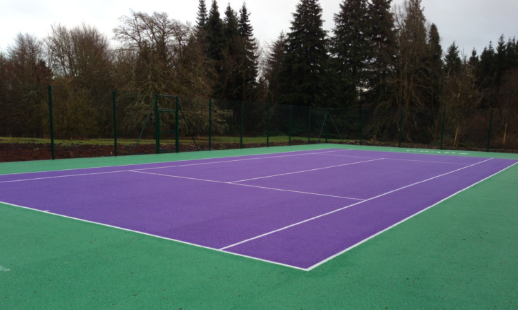 The court has a very recognisable colour scheme.