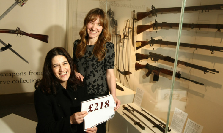 Museum chief executive Kathryn Howell, left, and Leanor Blackhall, secretary of the Friends of The Black Watch Castle and Museum, who provided £218 to sponsor the temporary exhibition.