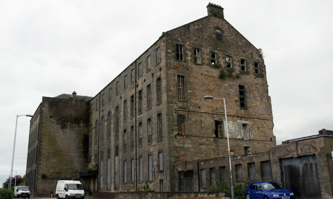 The building showing clear signs of decay in this photo from 2008.