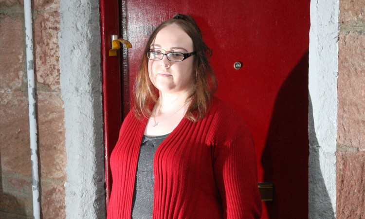 Emma MacDonald outside her home on Manse Close, Kirriemuir.