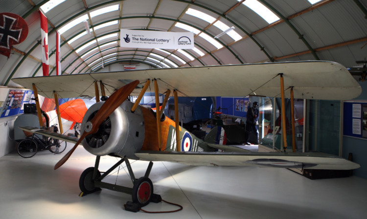 A First World War Sopwith Camel at the heritage museum at Montrose Air Station, Britains first operational  military air base.