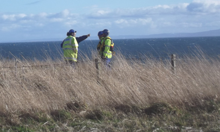 Courier reader John Kinsman's photo of the search.