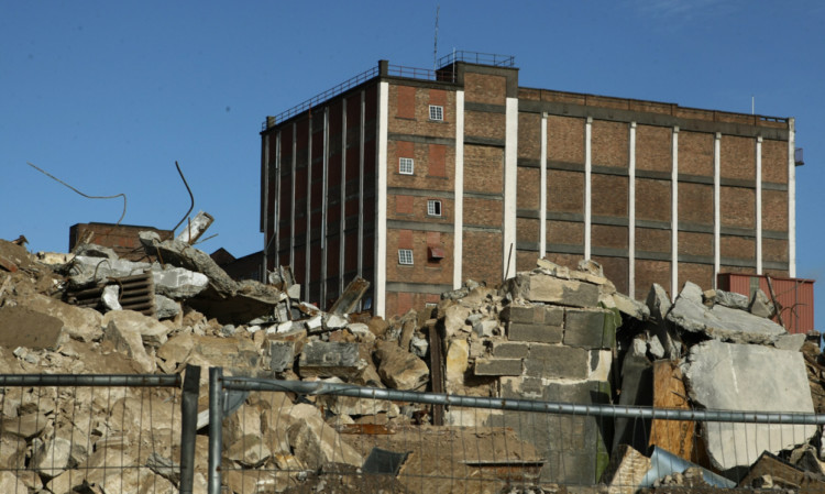 The rubble that was once the Nairn linoleum factory.