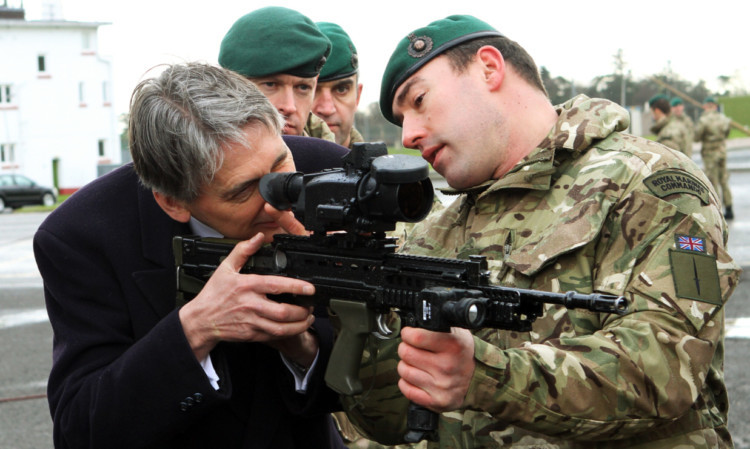 Philip Hammond during his visit to RM Condor.