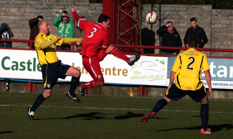 Brechins No 3 Jonny Brown on the ball.