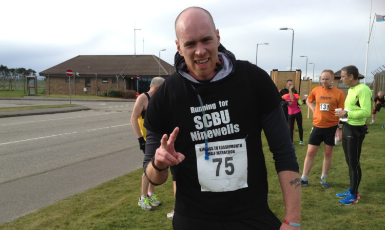 Andrew Muir ran his first race between RAF Kinloss and RAF Lossiemouth.