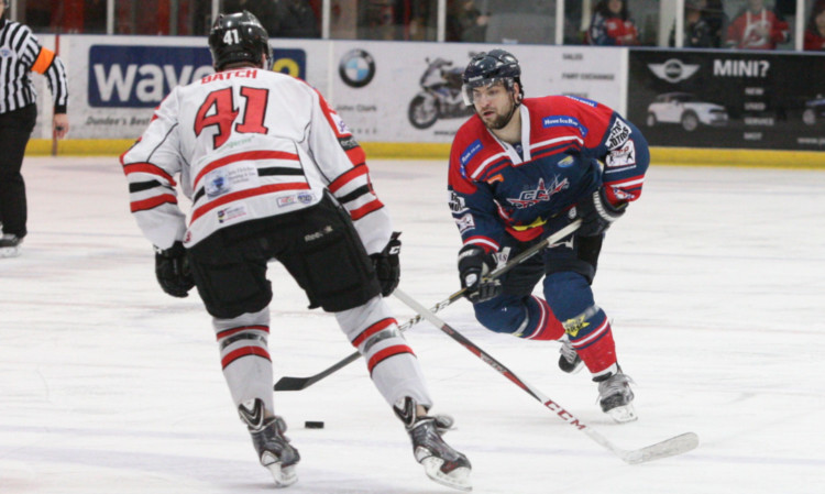 Nico Sacchetti, in action against Cardiff Devils Josh Batch, will miss this weeks clash with Sheffield.