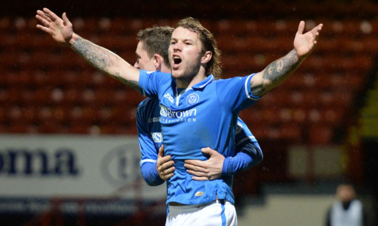 Stevie May: back training with the Saints squad.