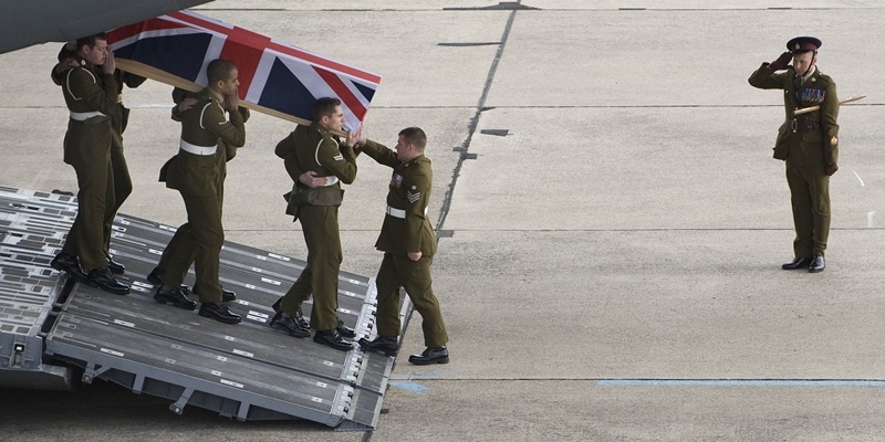 Photos by Sgt Ian Forsyth RLC - March 10, 2011
MoD Release Authorised Handout Image

The repatriation ceremony for Lance Corporal Liam Tasker, 26, from the Royal Army Veterinary Corps takes place at RAF Lyneham today.

He served with the 1st Military Working Dog Regiment as an Arms and Explosives Search Dog handler and was attached to the 1st Battalion Irish Guards.

Lance Corporal Tasker, who came from Kirkcaldy in Fife, Scotland was killed in Afghanistan on Tuesday 1 March 2011 when he and his search dog, Theo, were engaged by small arms fire. 

On return to Camp Bastion his dog, Theo, suffered a seizure and died. 

NOTE TO DESKS: 
MoD release authorised handout images. 
All images remain crown copyright. 
Photo caption to read - Sergeant Ian Forsyth RLC

Email: ianforsyth@mediaops.army.mod.uk
richardwatt@mediaops.army.mod.uk
shanewilkinson@mediaops.army.mod.uk

Ian Forsyth - 07786 277299 
Richard Watt - 07836 515306
Shane Wilkinson - 07901 590723