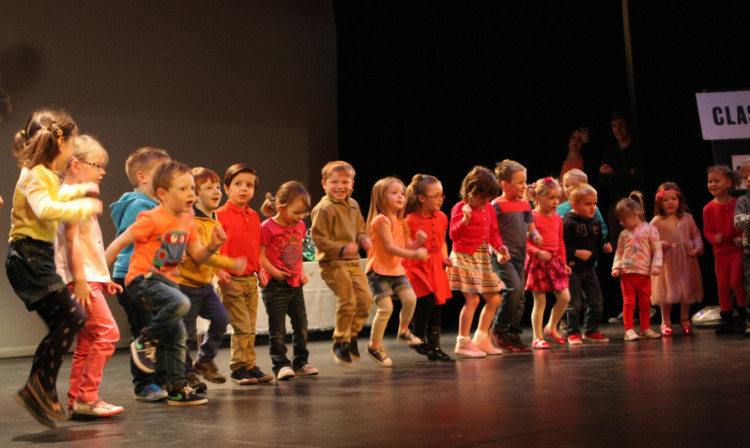 Pupils from Muirfield Primary School in Arbroath enjoy their Class 2 pre-school singing games.