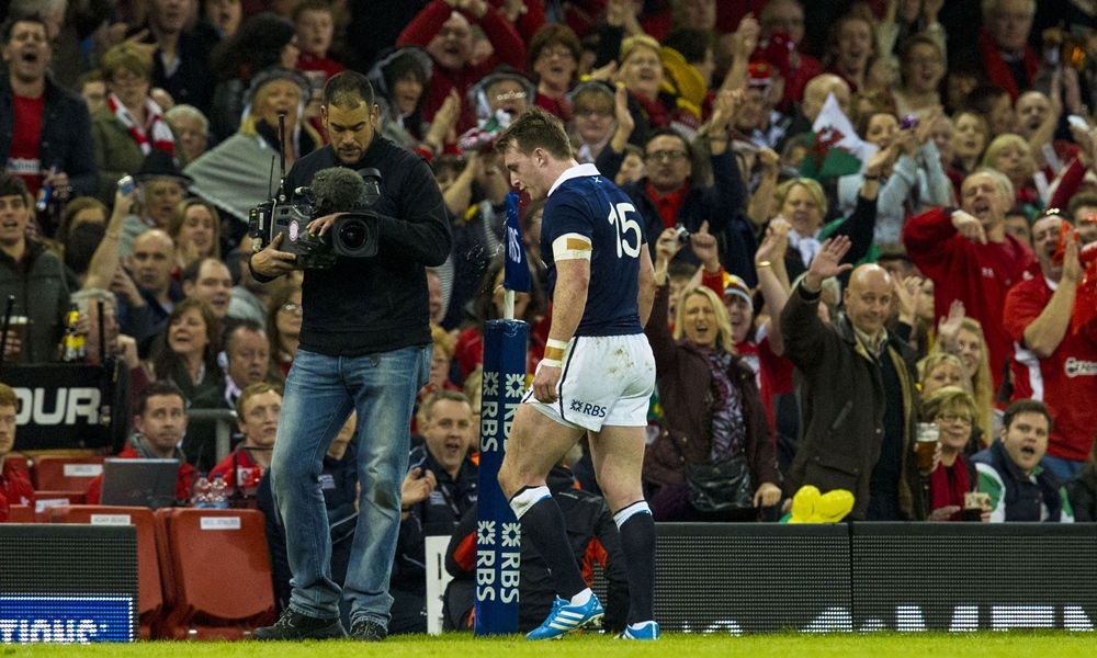 15/03/14 RBS SIX NATIONS
WALES V SCOTLAND (51-3)
MILLENNIUM STADIUM - CARDIFF
Scotland's Stuart Hogg heads down the tunnel after earning a red card midway through the first half.